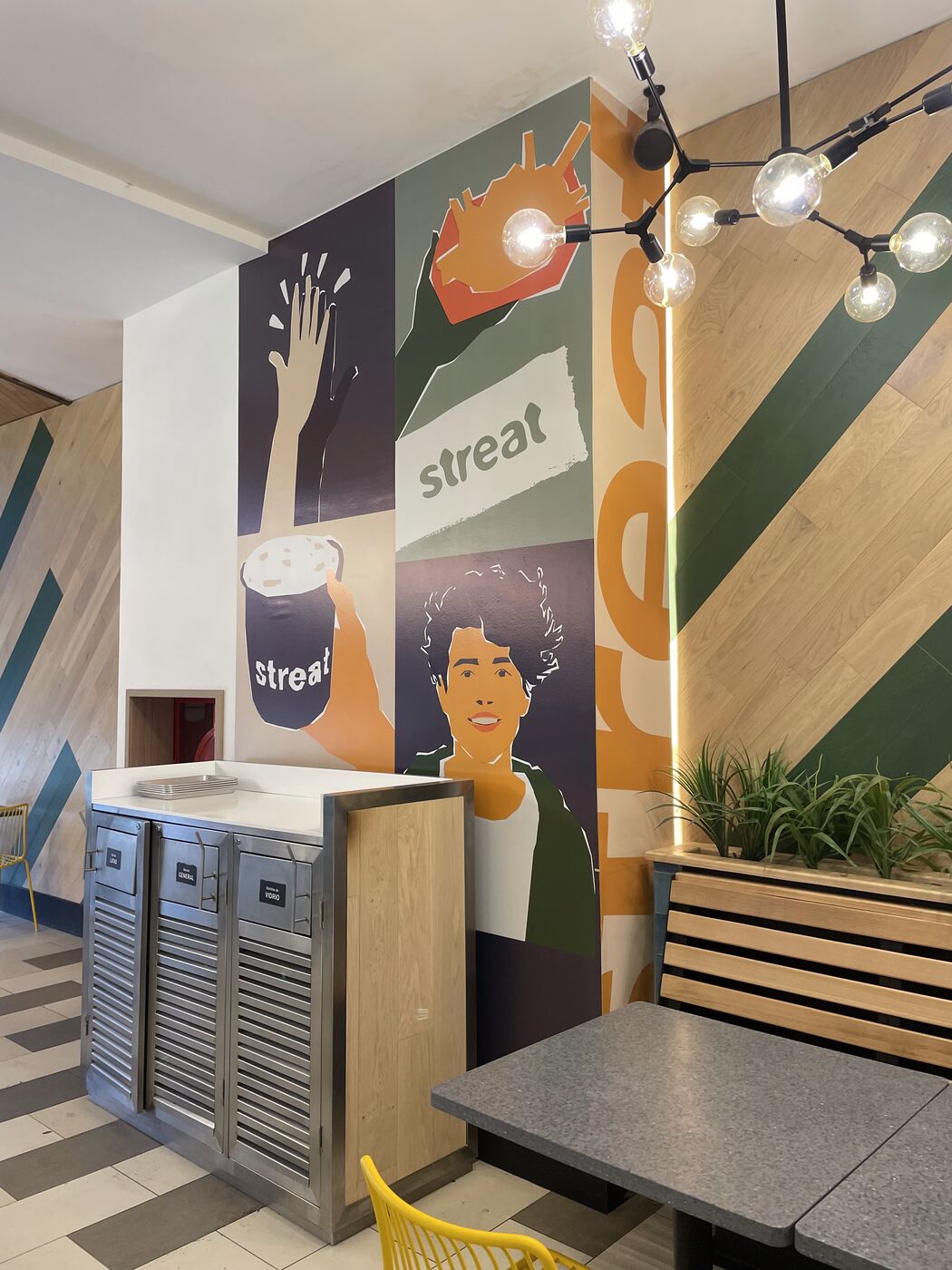Mural en vinilo para Streat Burger